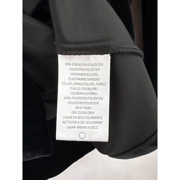 Alex Evenings Womens Black Velvet Blazer With Satin Collar Small - Picture 6 of 6